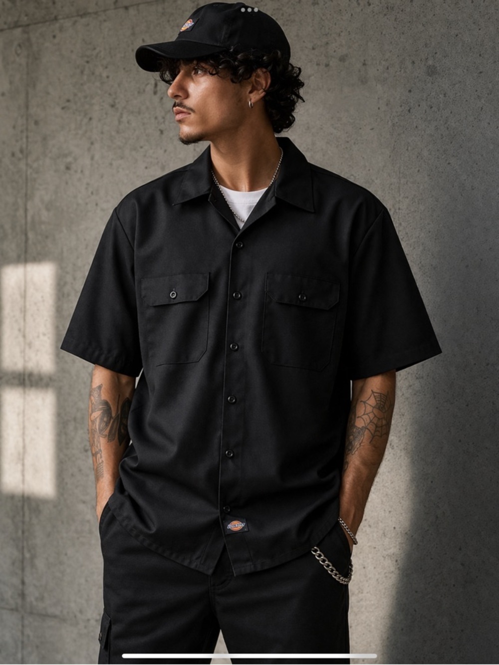 Dickies Black Workwear Shirt Large Classic Uniform Streetwear Capsule Minimalist